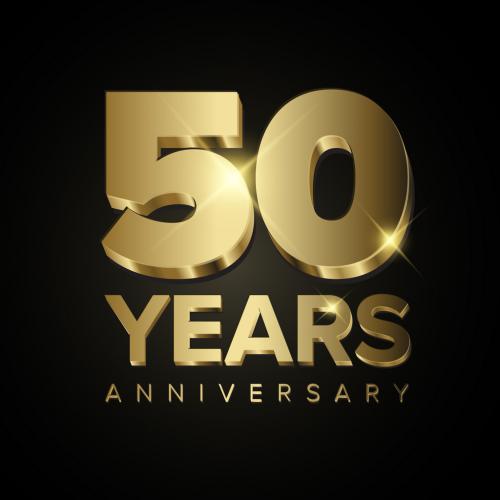 Adobe Stock - 50 Year Anniversary Card Layout - 363646649