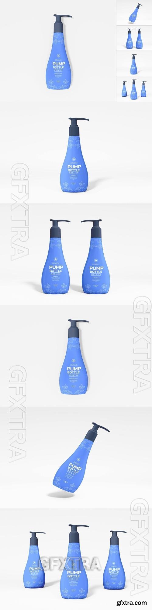 Cosmetic Pump Bottle Mockup Set 3RX3URD