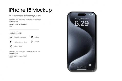 iPhone 15 Mockup