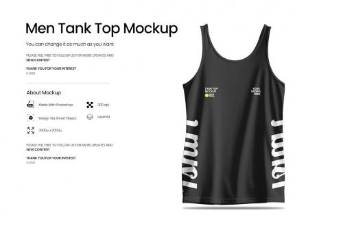 Men Tank Top Mockup
