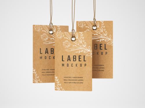 Adobe Stock - Kraft Paper Label Mockup - 365081265
