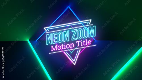 Adobe Stock - Neon Zoom Title - 365279251