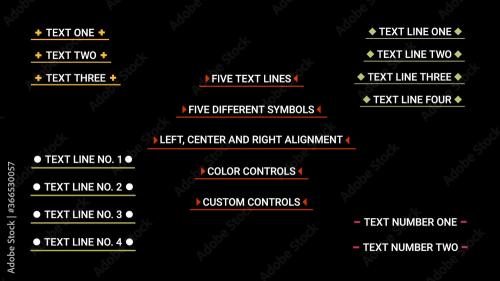 Adobe Stock - Text Lines with Bullet Points Both Sides - 366530057