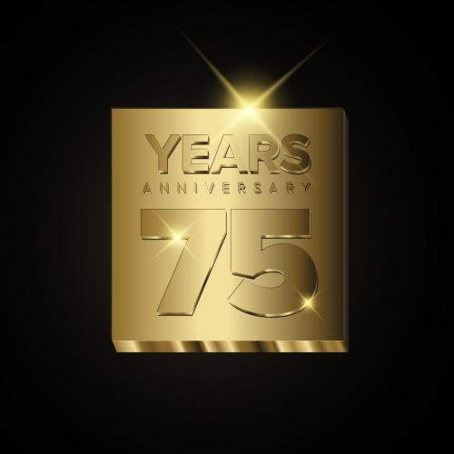 Adobe Stock - 75 Year Anniversary Banner Layout - 366782268