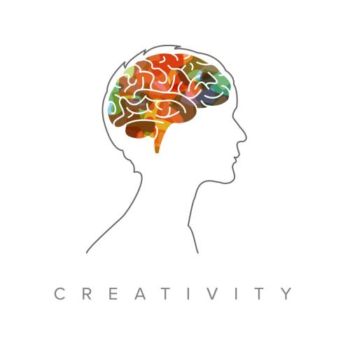 Adobe Stock - Thinking Concept Illustration with Head Silhouette and Colorful Brain Element - 366782281