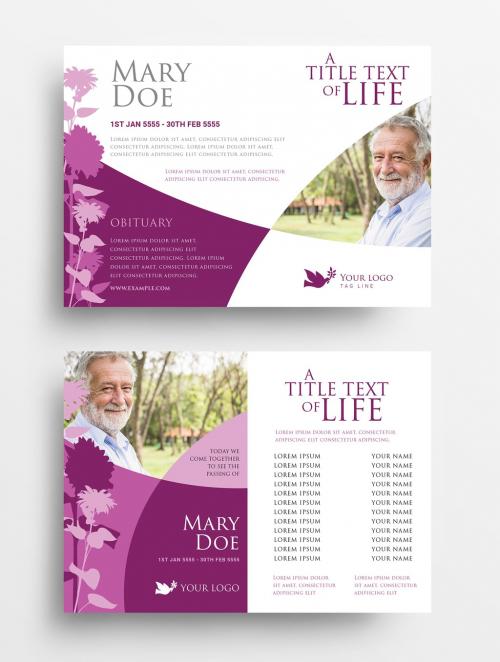 Adobe Stock - Modern Funeral Care Flyer for Charity Hospice - 366987407