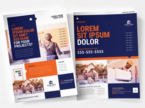 Adobe Stock - Poster Layout for Construction Company - 366987418