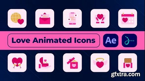 Videohive Love Animated Icons 50333071