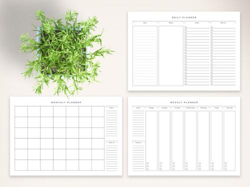 Adobe Stock - Daily Weekly and Monthly Plannerlayout - 368080466