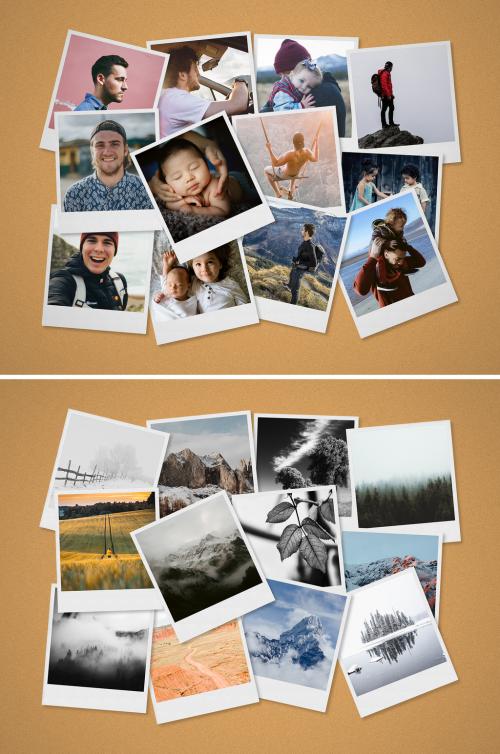 Adobe Stock - Instant Photos Collage Mockup - 369074078