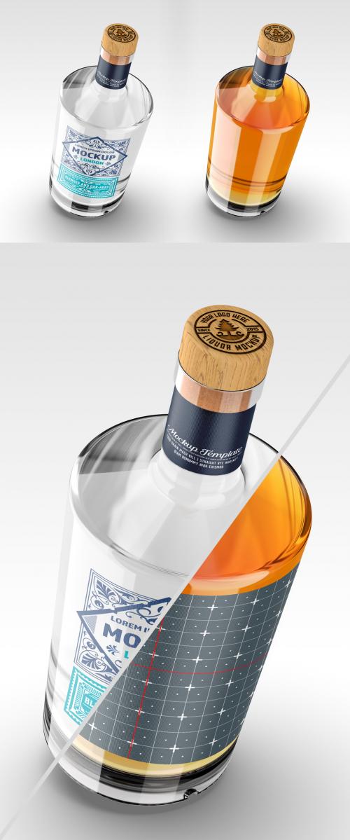 Adobe Stock - Vintage Liquor Bottle Packaging Mockup - 369283504