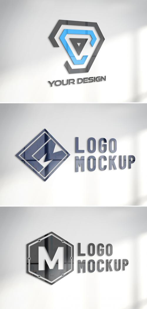 Adobe Stock - Logo on Office Wall Mockup - 369310101