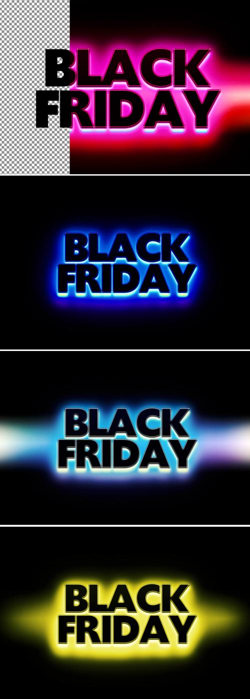 Adobe Stock - Black Friday Colorful Text Effect - 369353195