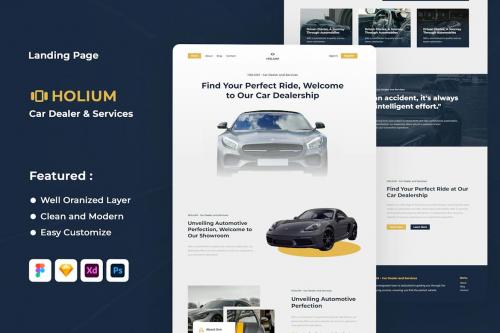 HOLIUM - Car Dealer and Services Landing Page