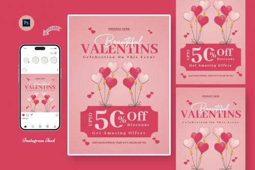 Romance Valentines Day Flyer Template