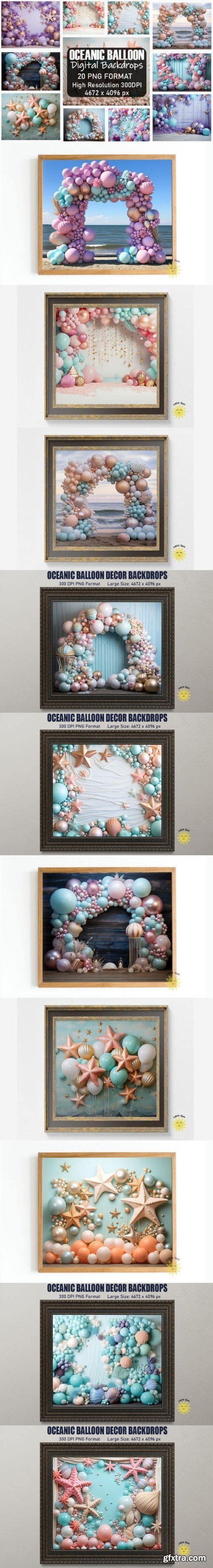 Oceanic Balloon Decor Backdrops