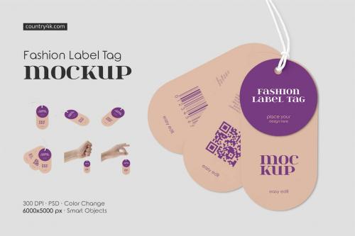 Fashion Label Tag Mockup Set