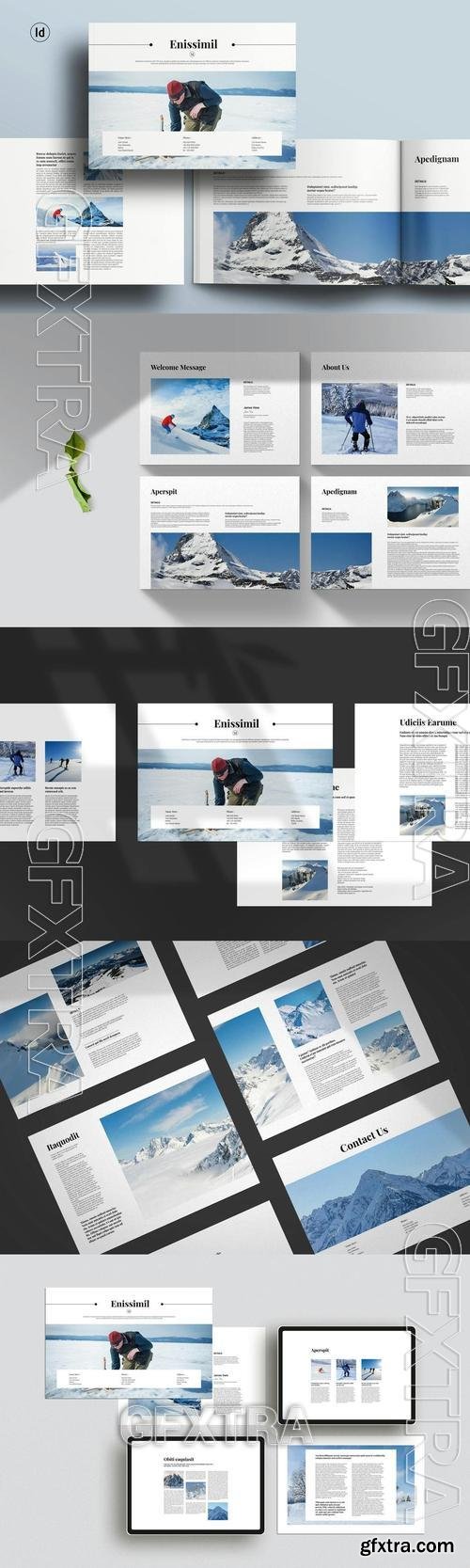 Snow Mountain Brochure Landscape Template CKC8QCH