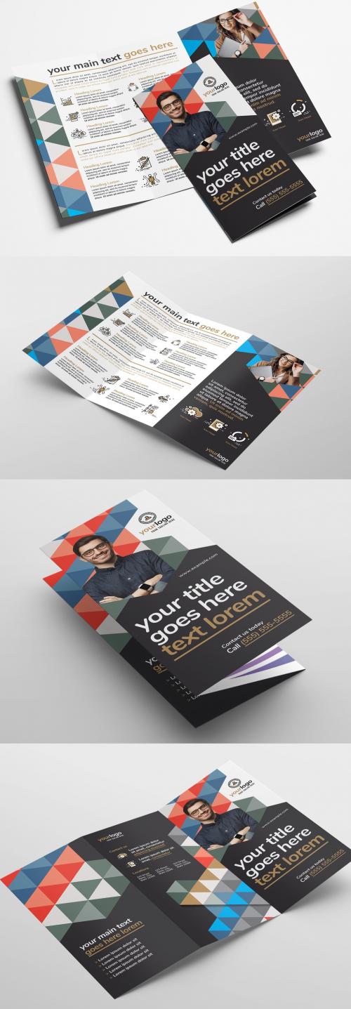 Adobe Stock - Modern Corporate Brochure with Geometric Pattern - 372507800