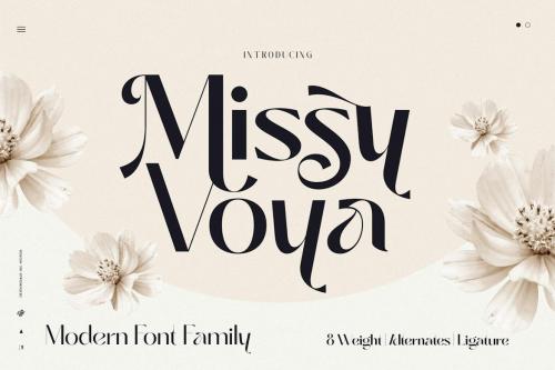 Missy Voya - Modern Font family