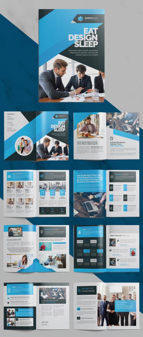 Adobe Stock - Blue Corporate Bifold Brochure Layout - 372723612