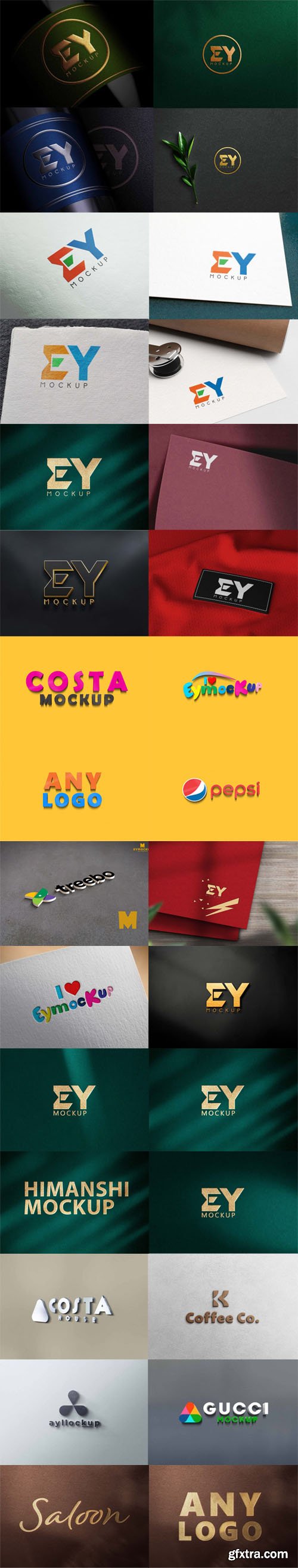 20+ Modern Logo PSD Mockups Templates Collection