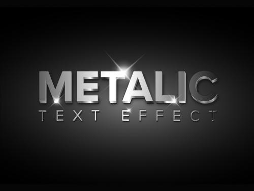 Adobe Stock - Monochromatic Metallic 3D Text Effect with Glitter - 373526583