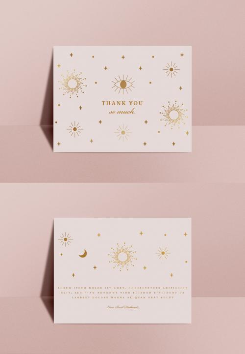 Adobe Stock - Astrology Thank You Card Layout - 373533908