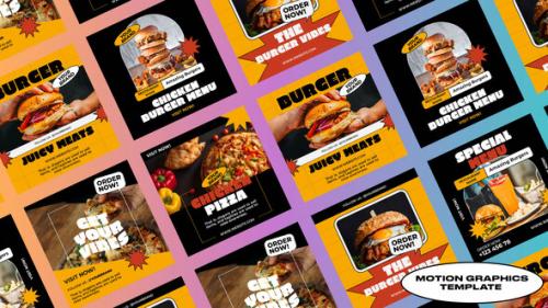 Videohive - Burger King Social Media Posts | Mogrt - 50221500