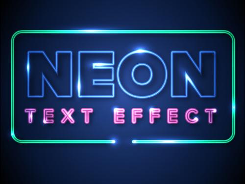 Adobe Stock - Editable Neon Text Style Effect with Glow Effects - 374999781