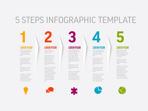 Adobe Stock - 5 Simple Color Steps Process Infographic Layout - 374999812