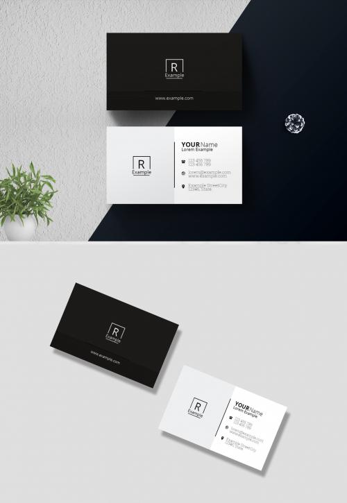 Adobe Stock - Corporate Business Card Layout - 375195929