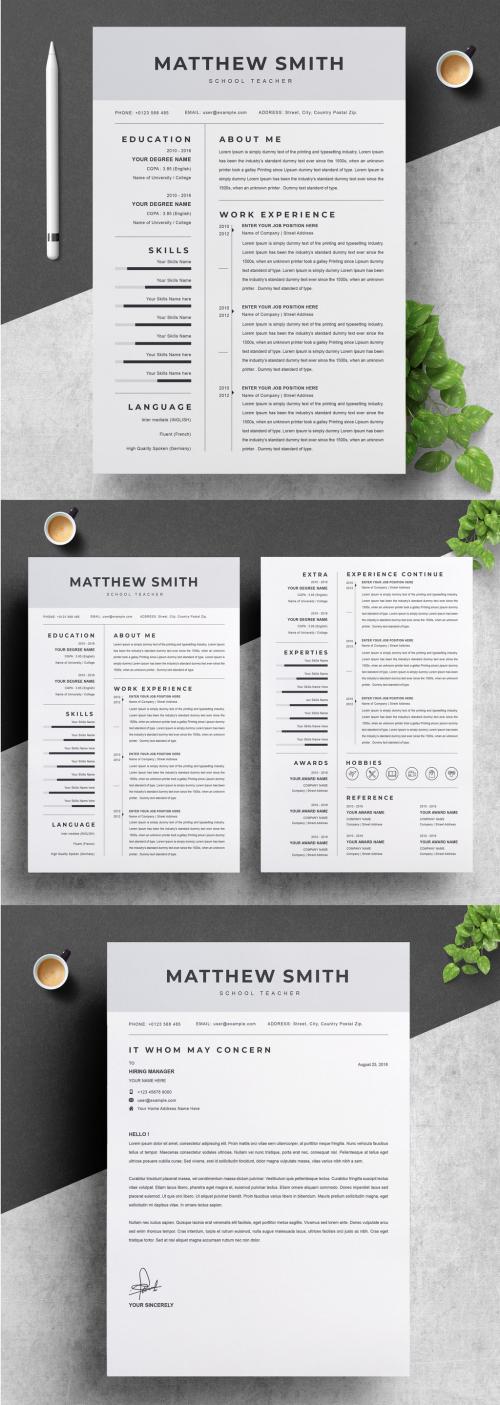 Adobe Stock - Clean and Professional Resume CV - 375431017