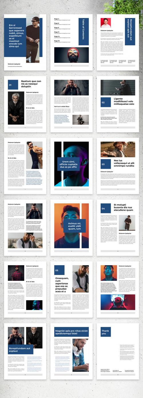 Adobe Stock - Clean Ebook Layout with Blue Accents - 375642153