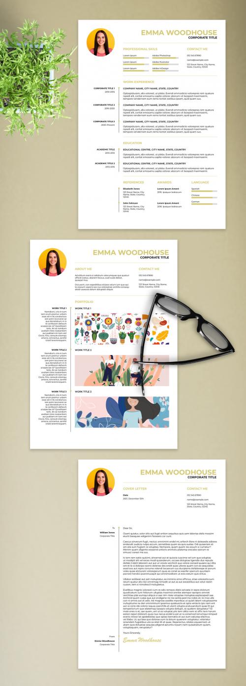 Adobe Stock - Resume, Cover Letter and Portfolio Layout - 375642347
