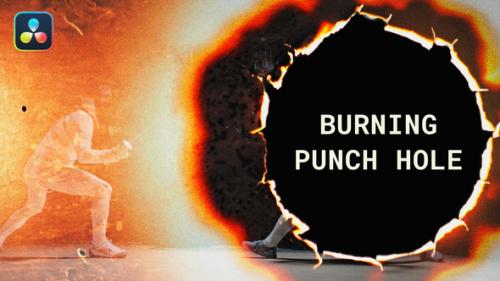 Videohive - Burning Punch Hole Transitions | DaVinci Resolve - 50254475