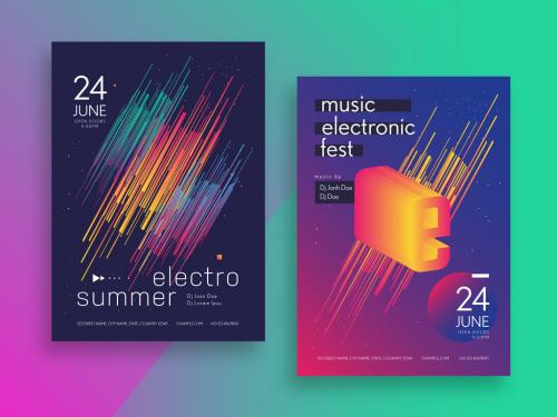 Adobe Stock - Electro Music Festival Poster Layout - 375702155