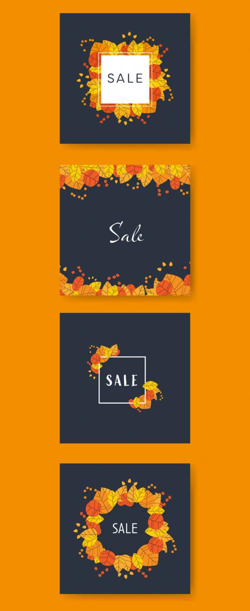 Adobe Stock - Four Fall Sale Web Banners - 375950345