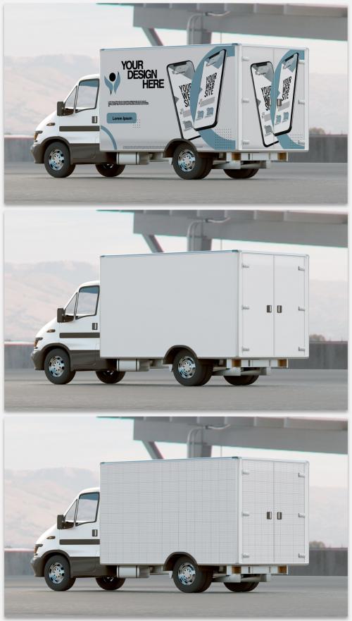 Adobe Stock - Mockup of a Truck - 376584820