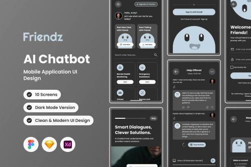 Friendz - AI Chatbot Mobile App