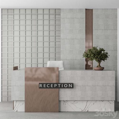 Reception Desk and Wall Decoration - Office Set 306