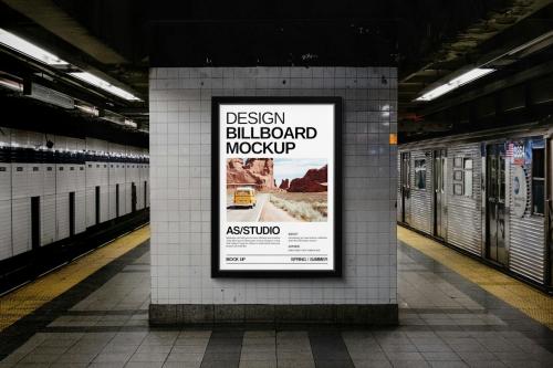 The Subway Billboard Mockup
