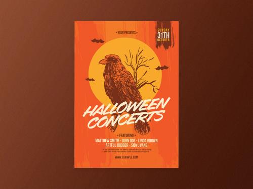 Adobe Stock - Halloween Music Concert Flyer Layout - 378162112
