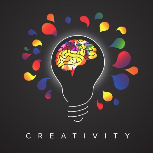 Adobe Stock - Thinking Concept Illustration with Light Bulb Silhouette and Colorful Brain - 378598234