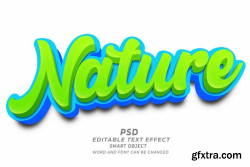 Nature PSD 3D Editable Text Effect