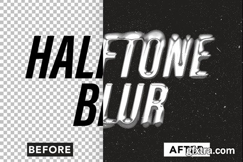 Halftone Blur Text Effect 2Y5L28M