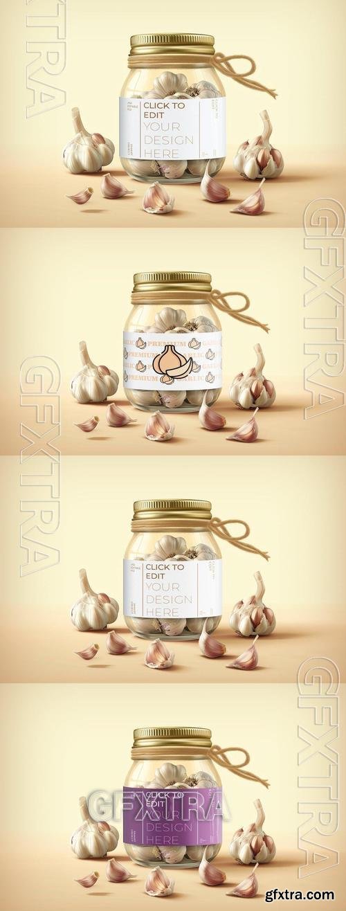 Garlic Jar Mockup XBCW82R