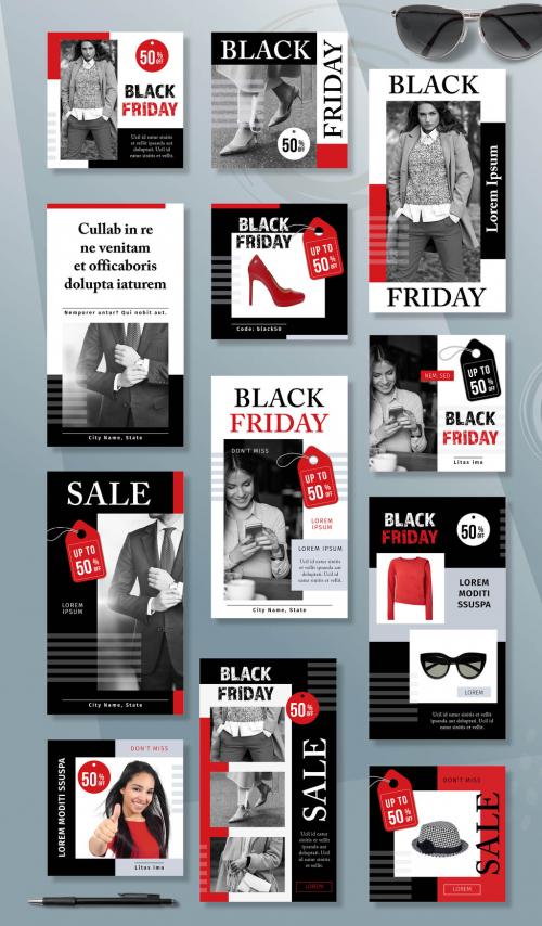 Adobe Stock - Black Friday Social Media Kit Layout - 379676026