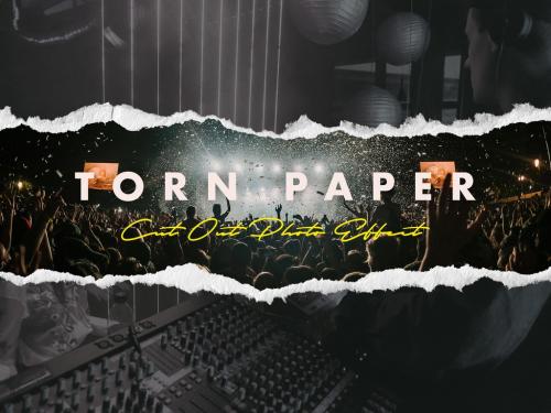 Adobe Stock - Torn Paper Cut Out Effect Mockup - 380012793