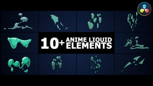 Videohive - Anime Liquid Elements | DaVinci Resolve - 50345650